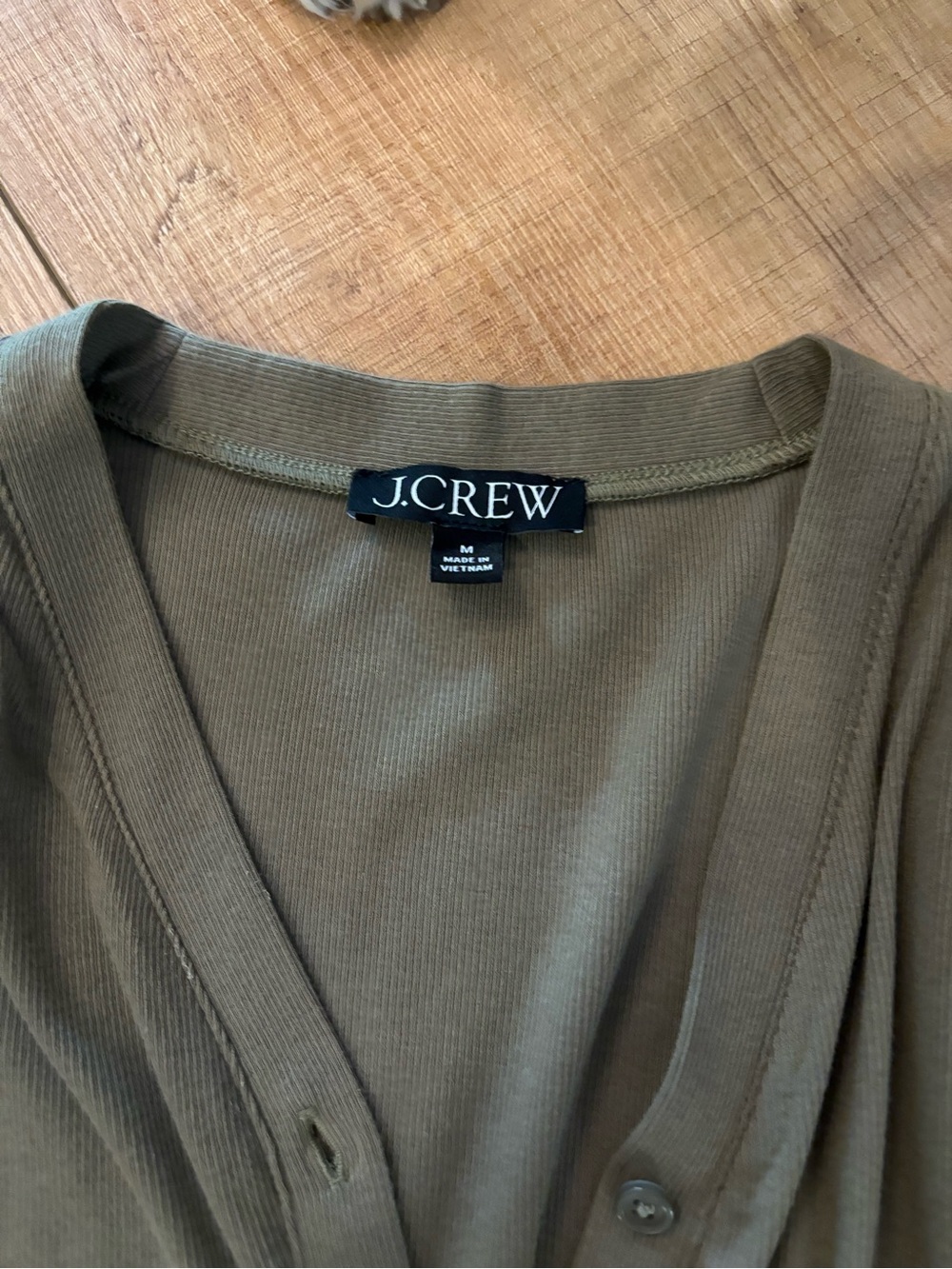 J. Crew Button up Ribbed t-shirt - Picture 2 of 3